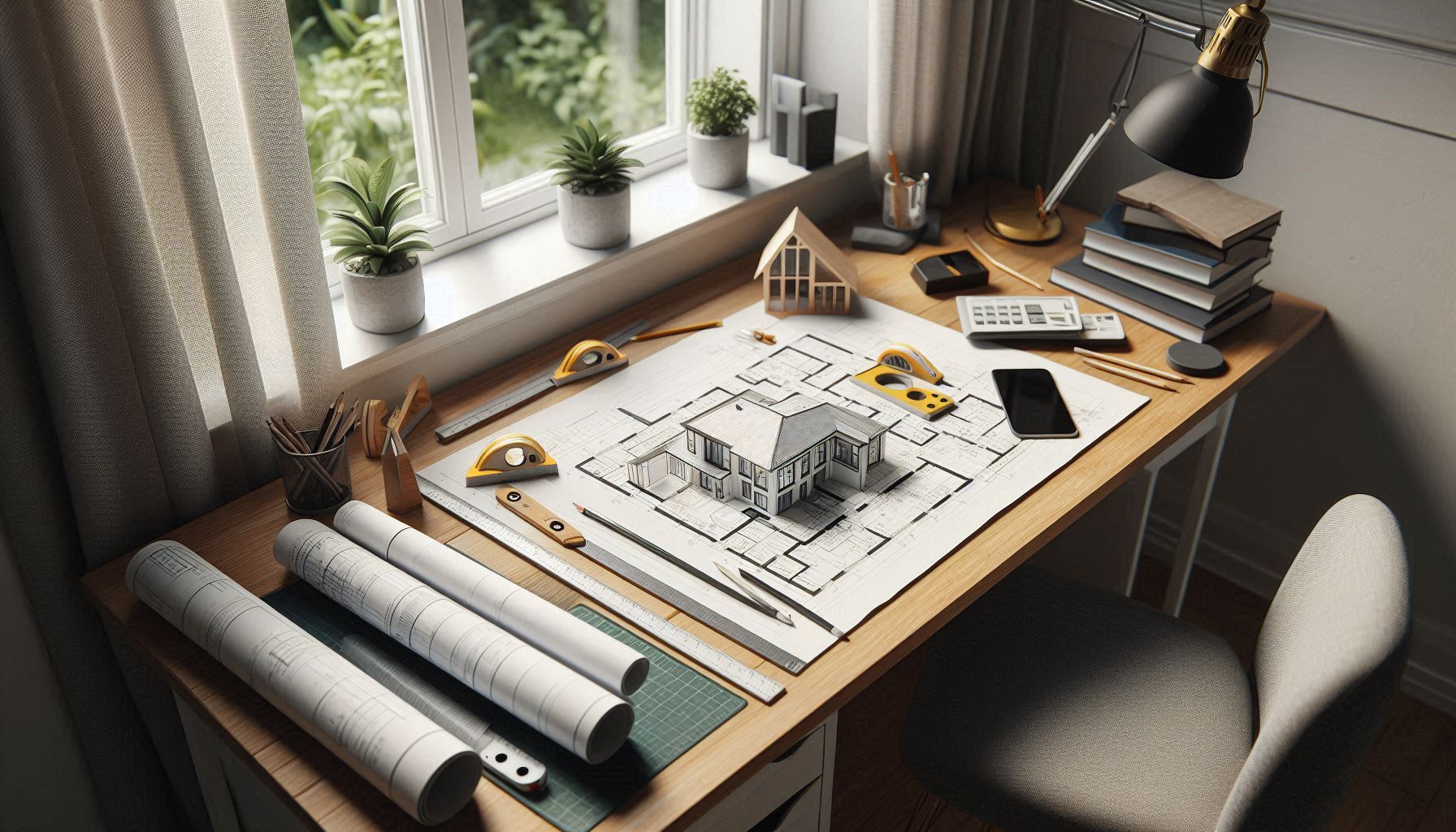 Zdjęcie biurka roboczego